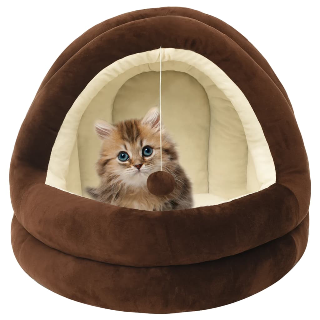 cat nest, 40 x 40 x 35 cm, brown and cream