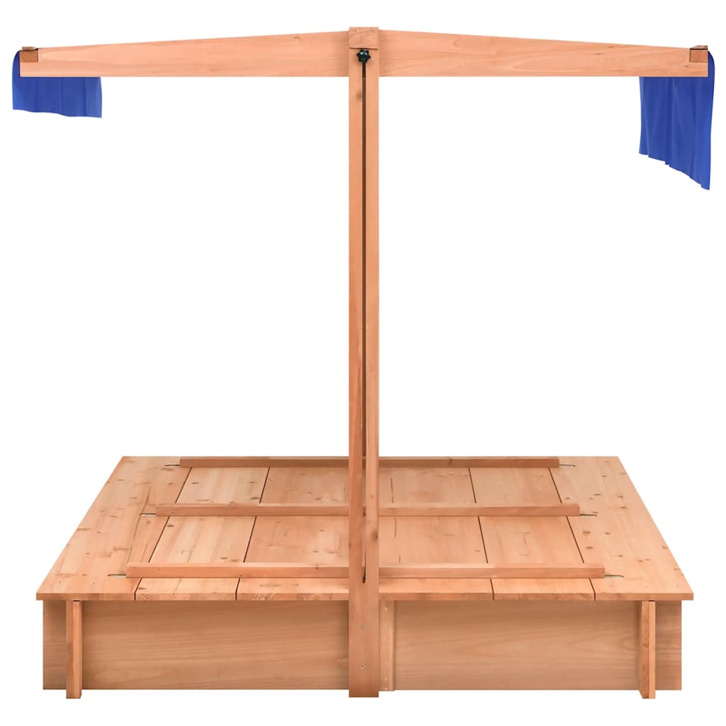 sandbox with roof, 122 x 112 x 112 cm, spruce wood