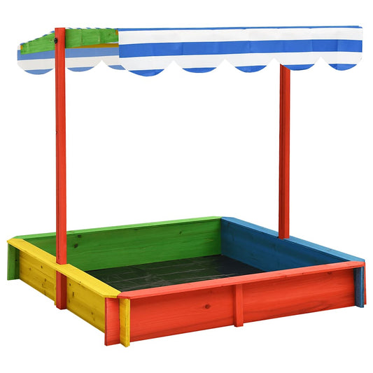 sandbox with adjustable roof, spruce wood, colored UV50