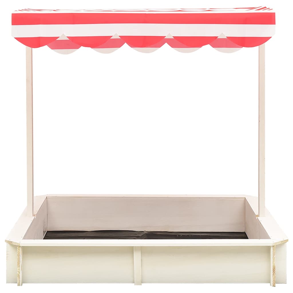 sandbox with adjustable roof, spruce, white and red, UV50