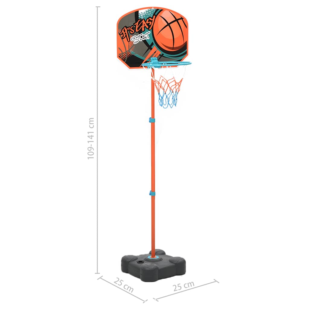 portable basketball set, adjustable, 109-141 cm