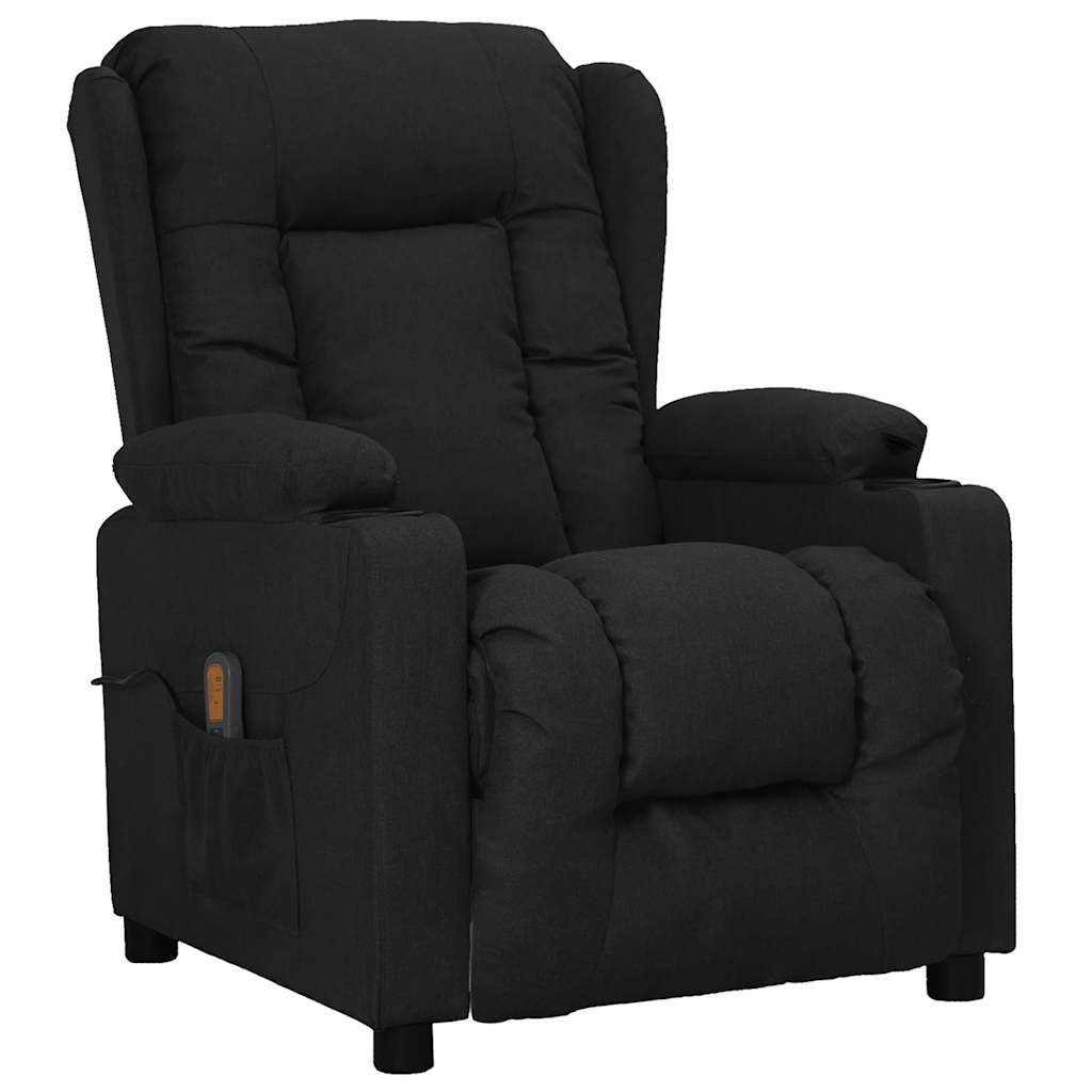 standing massage chair, black, fabric