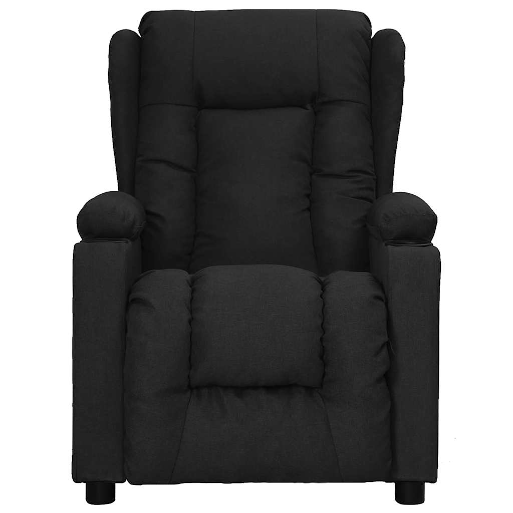 standing massage chair, black, fabric