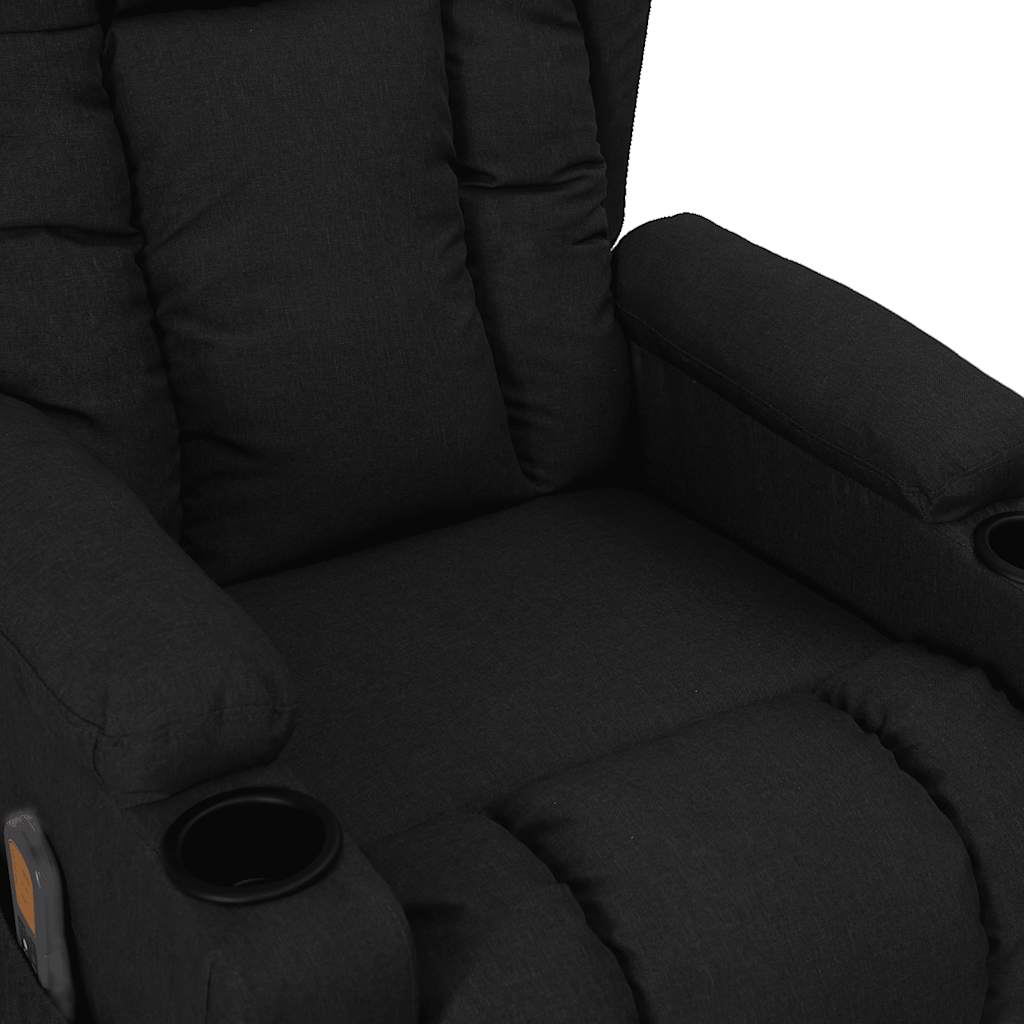 standing massage chair, black, fabric