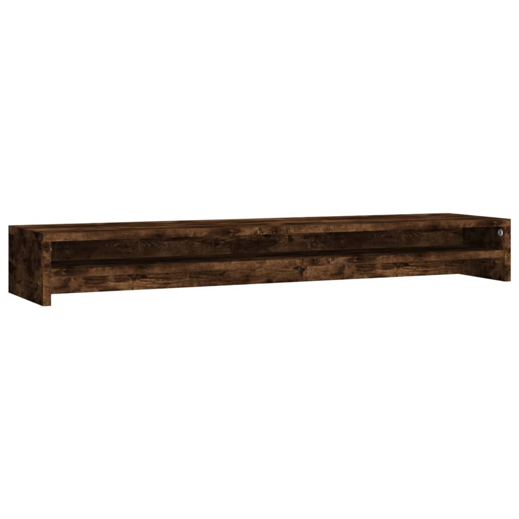 monitor stand, smoked oak, 100 x 24 x 13 cm, artificial wood