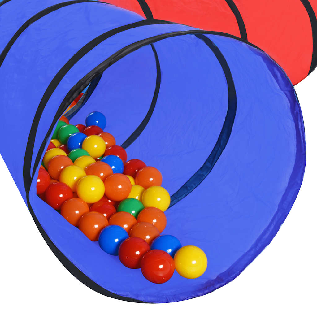 children's play tunnel, 250 balls, multi-colored