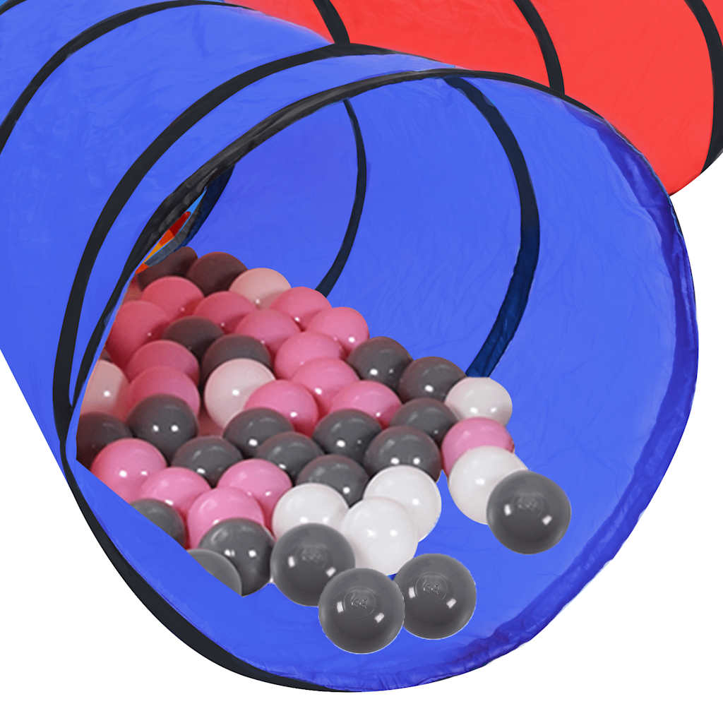 children's play tunnel, 250 balls, multi-colored