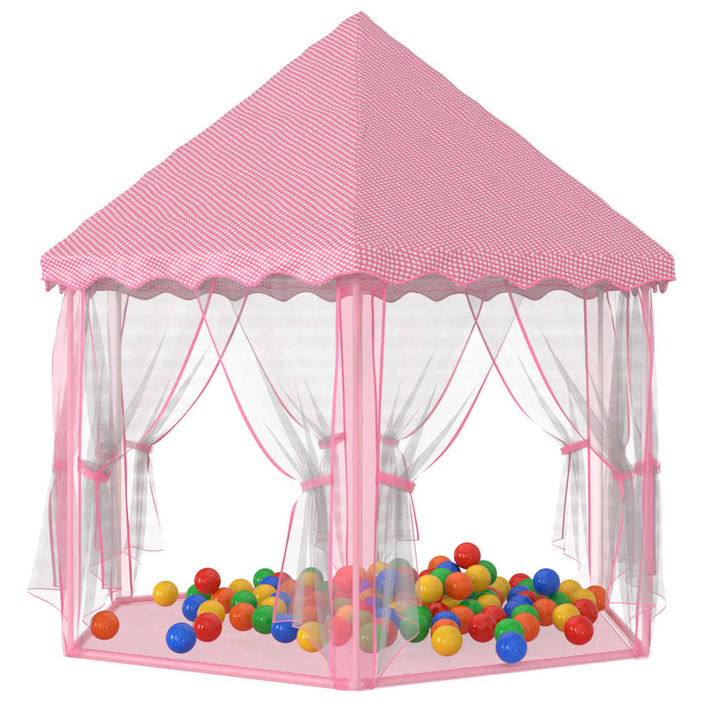 princess play tent, 250 balls, pink, 133 x 140 cm