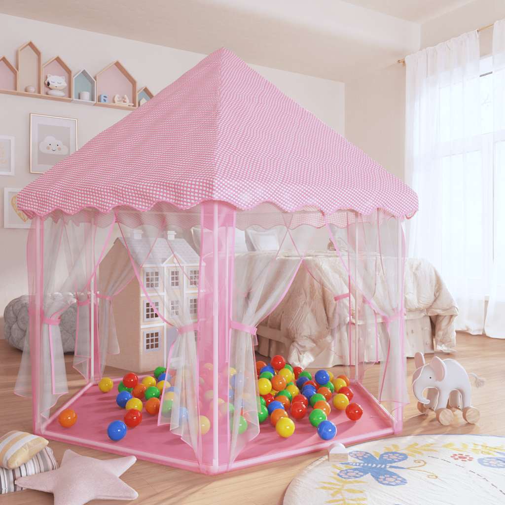 princess play tent, 250 balls, pink, 133 x 140 cm