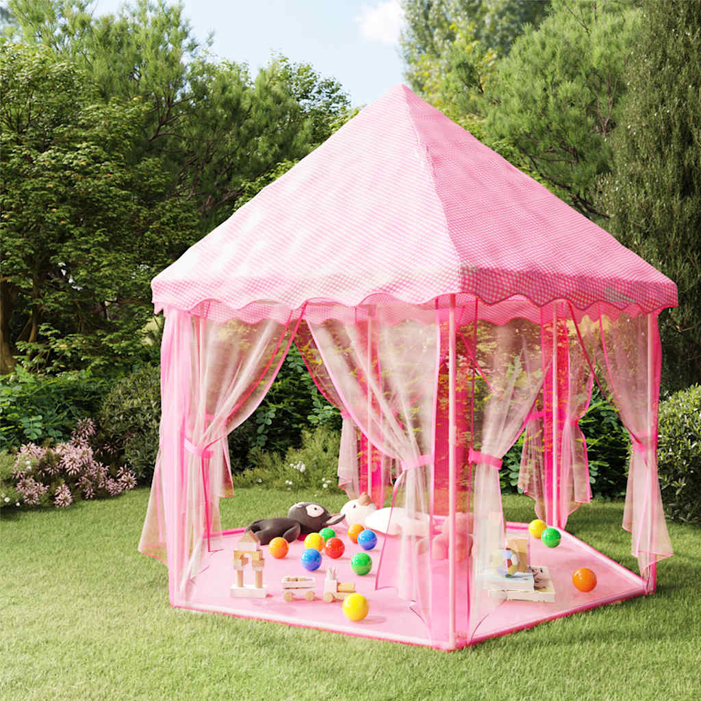 princess play tent, 250 balls, pink, 133 x 140 cm