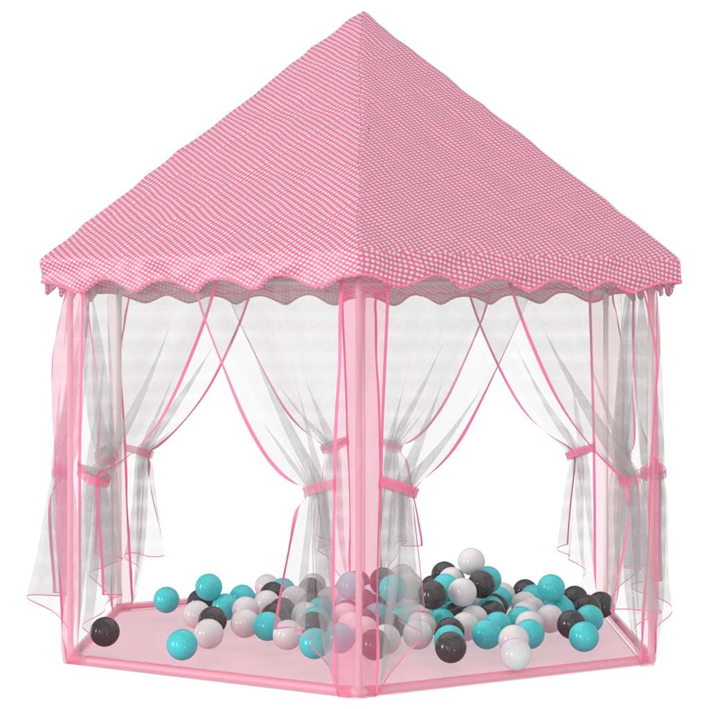 princess play tent, 250 balls, pink, 133 x 140 cm