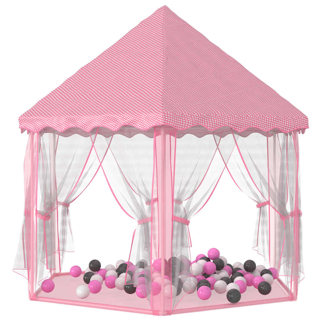 princess play tent, 250 balls, pink, 133 x 140 cm