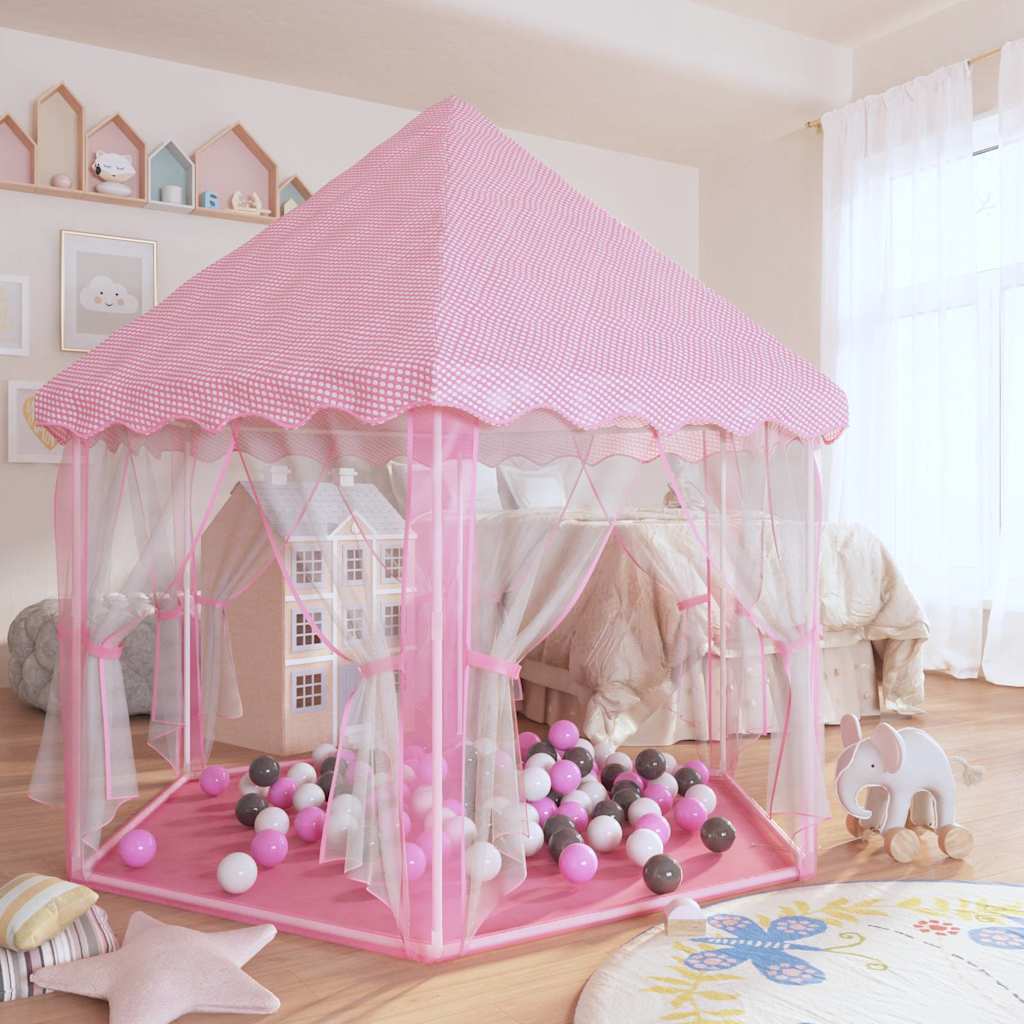 princess play tent, 250 balls, pink, 133 x 140 cm