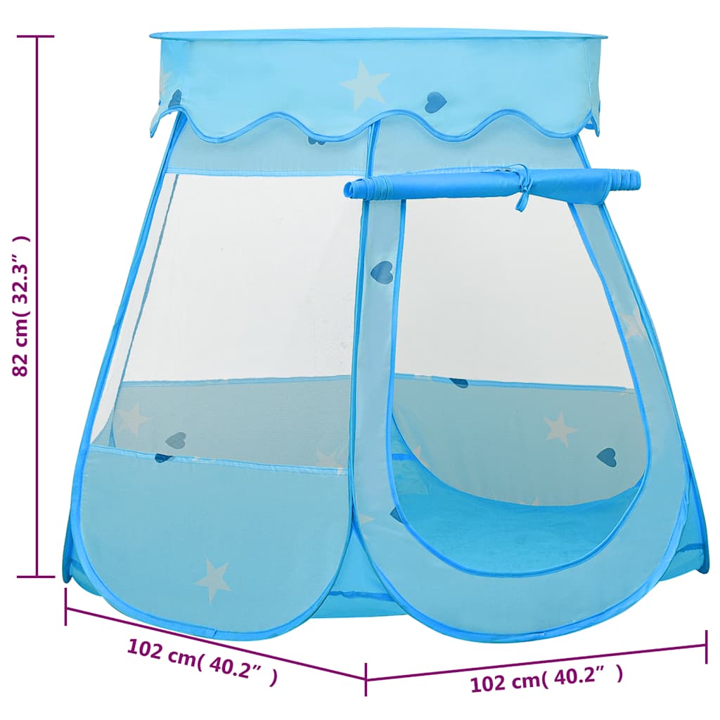 children's play tent, with 250 balls, blue, 102 x 102 x 82 cm