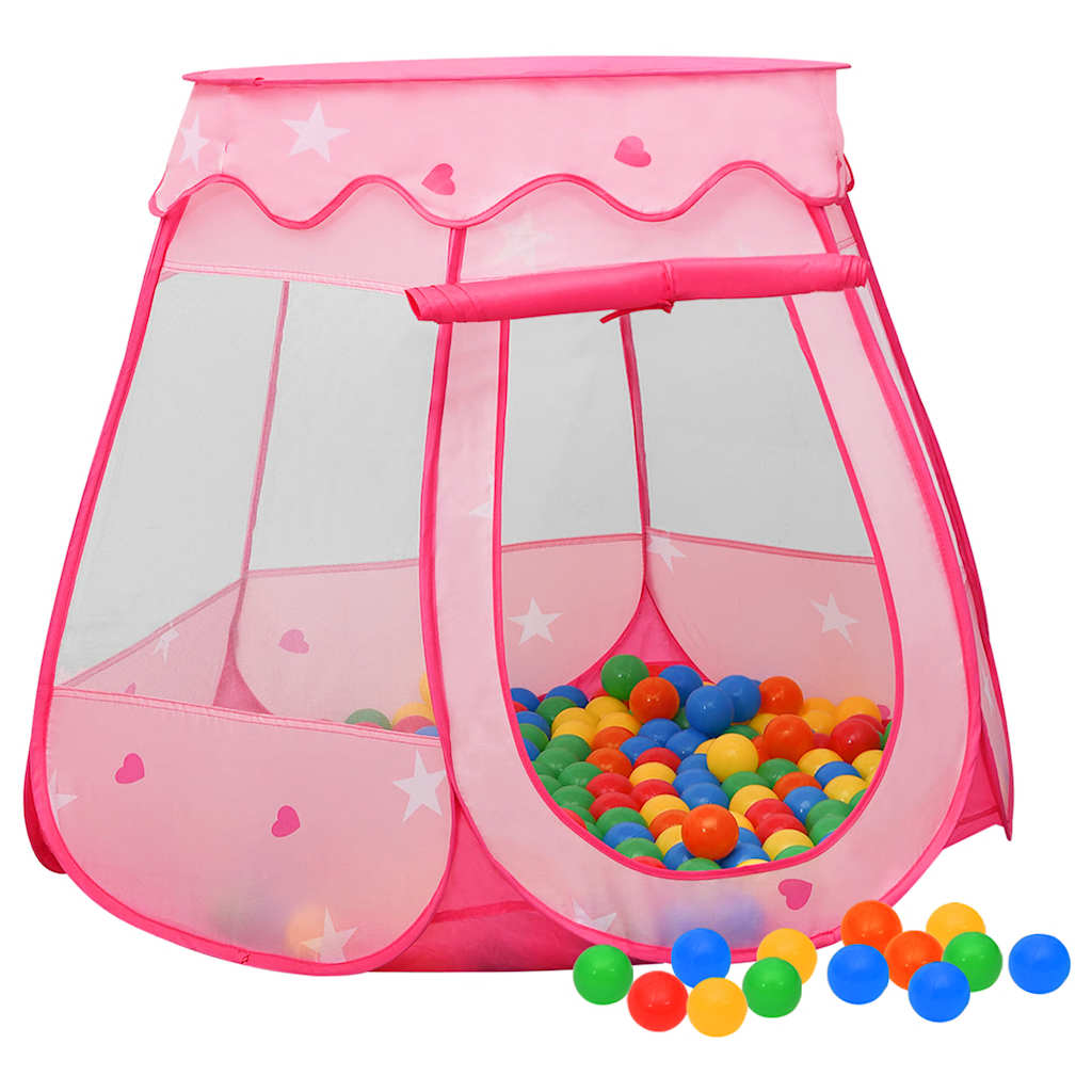 children's play tent, with 250 balls, pink, 102 x 102 x 82 cm