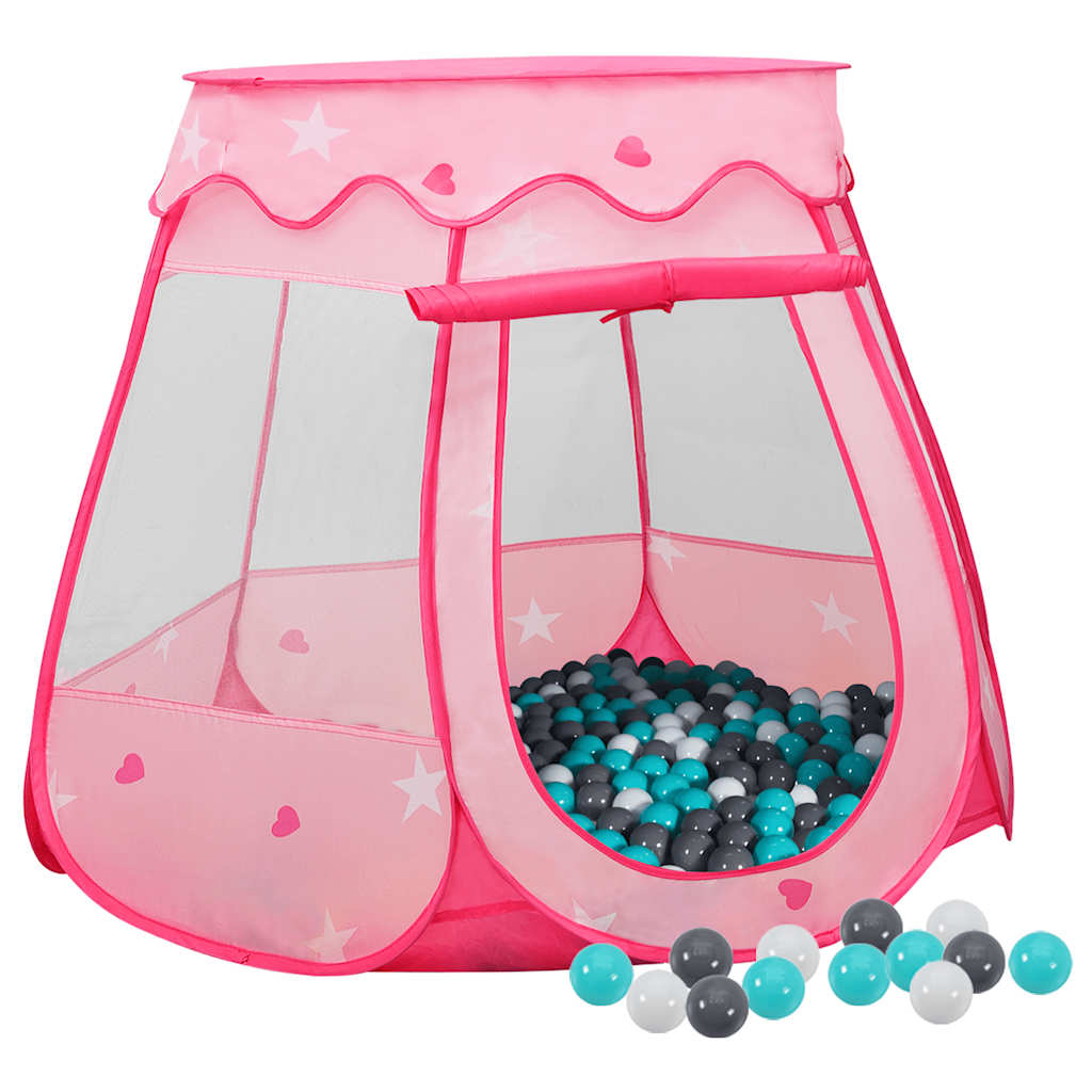 children's play tent, with 250 balls, pink, 102 x 102 x 82 cm