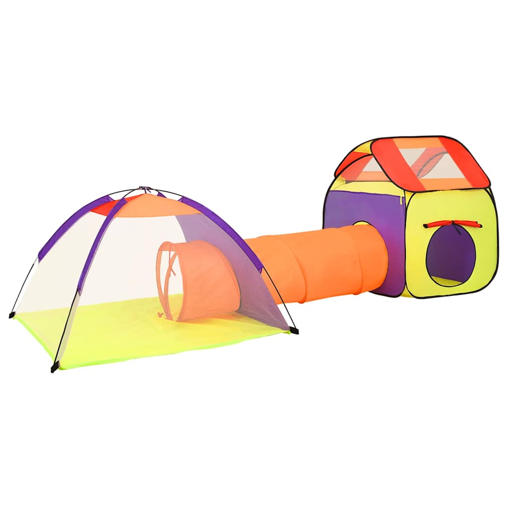 children's play tent, with 250 balls, multi-colored, 338x123x111 cm