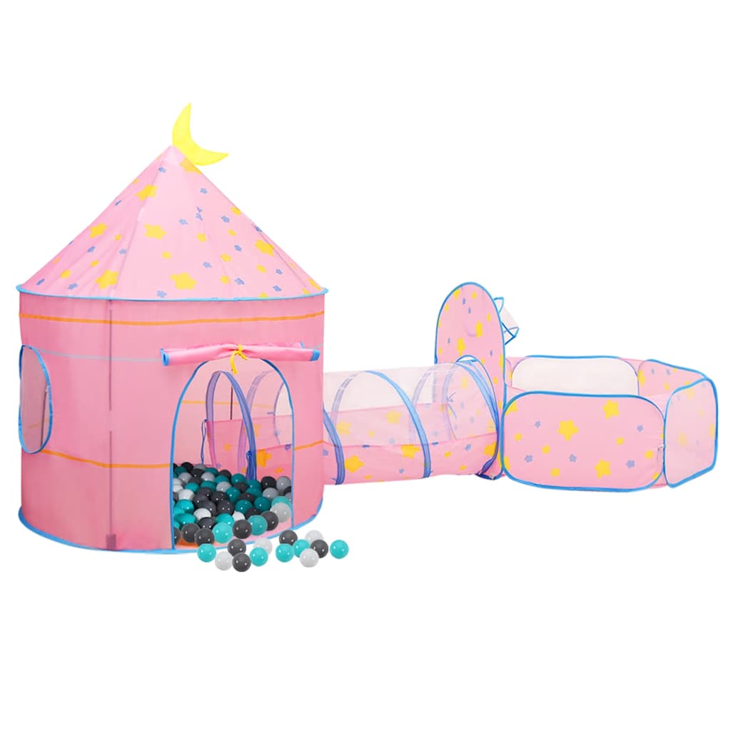 children's play tent, 250 balls, pink, 301 x 120 x 128 cm