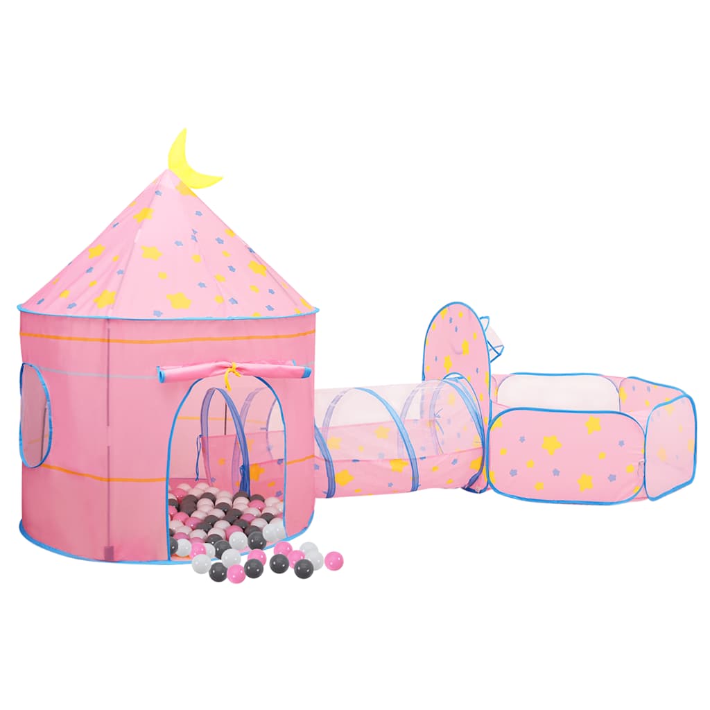 children's play tent, 250 balls, pink, 301 x 120 x 128 cm