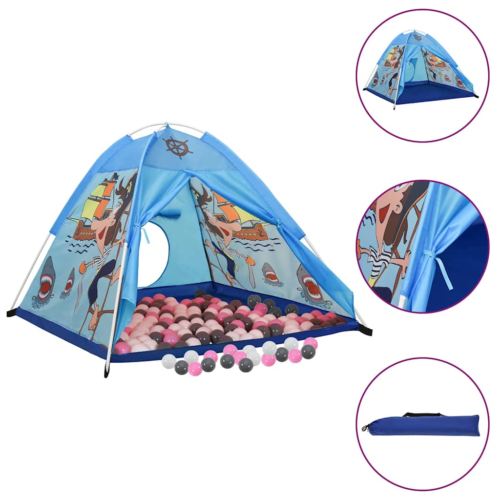 children's play tent, 250 balls, blue, 120 x 120 x 90 cm