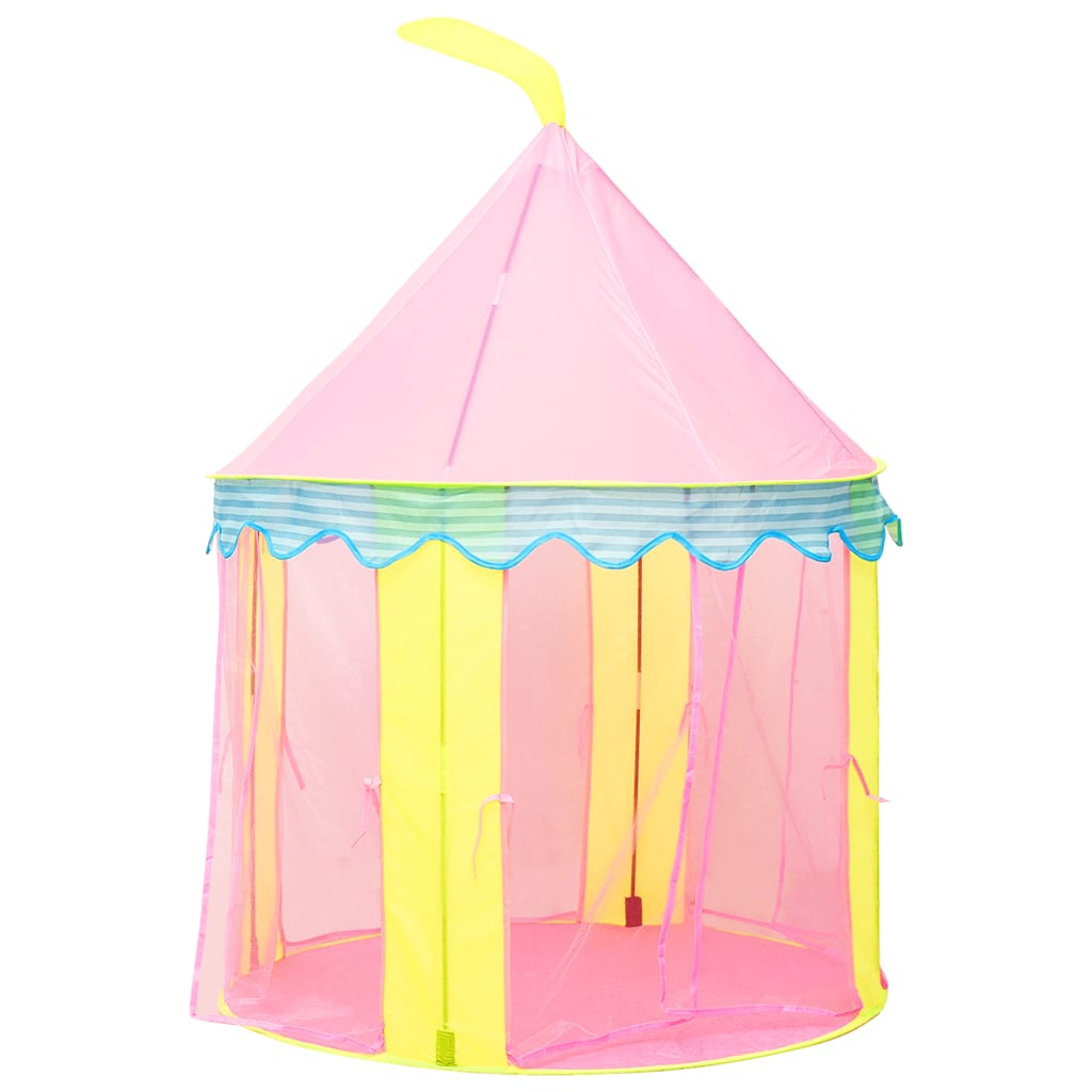 children's play tent, with 250 balls, pink, 100x100x127 cm