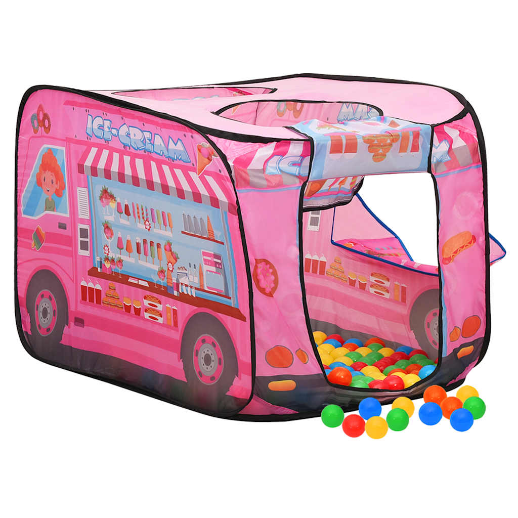 children's play tent, with 250 balls, pink, 70x112x70 cm