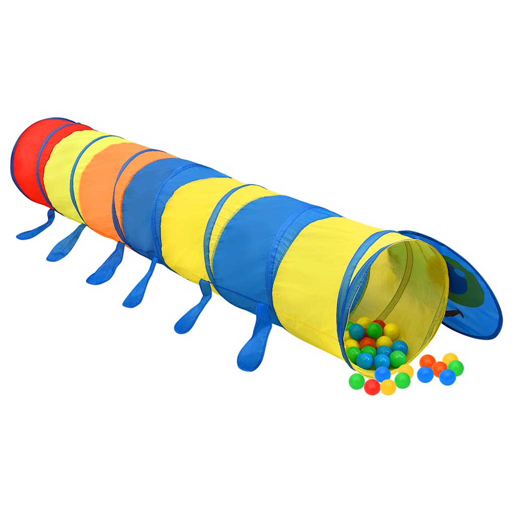 children's play tunnel, 250 balls, multi-colored, 245 cm, polyester