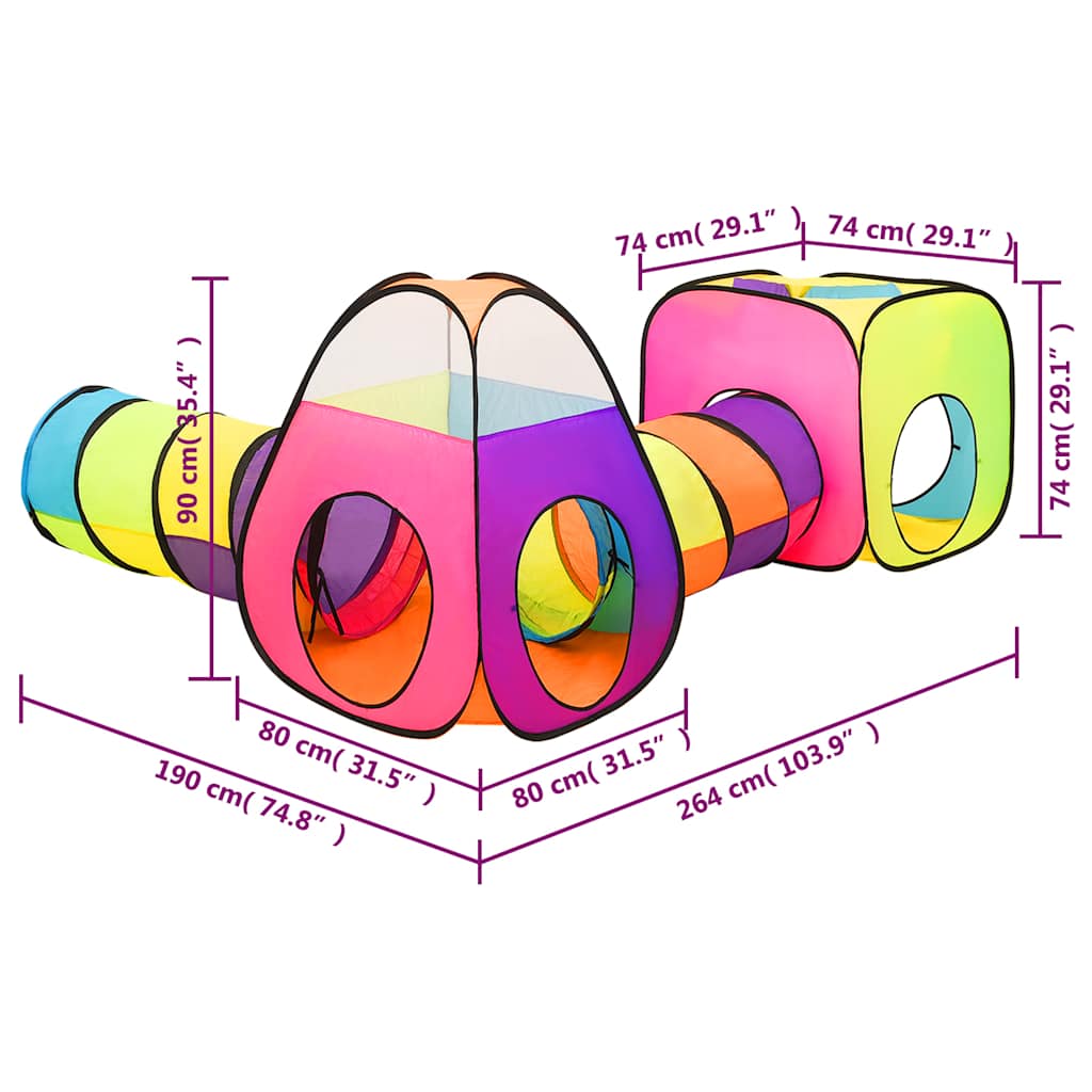 детская игровая палатка, разноцветная, 190 x 264 x 90 см