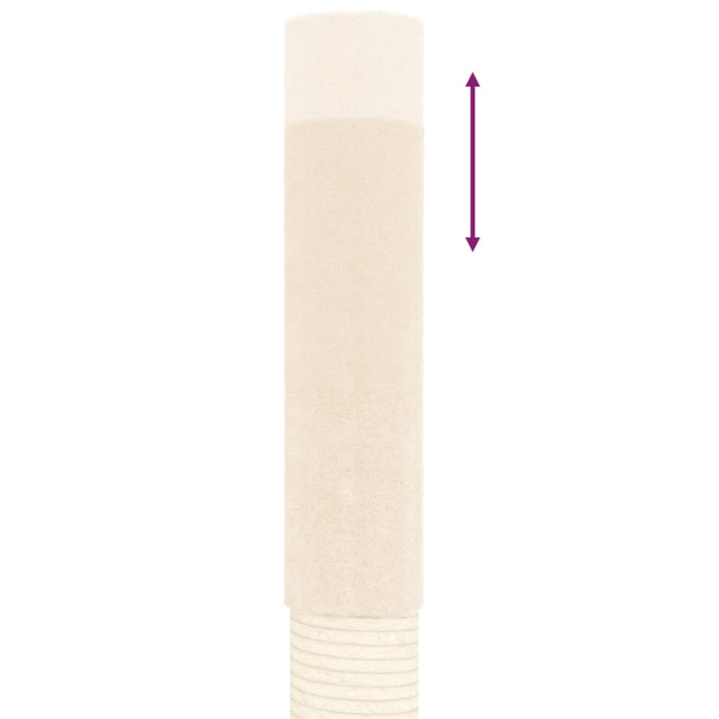 Floor-to-ceiling cat scratching post, cream, 277 - 303 cm