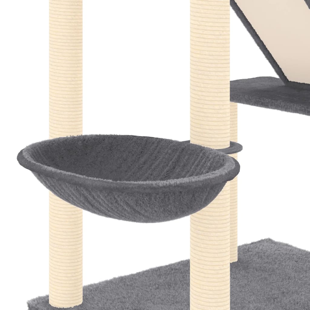 Floor-to-ceiling cat scratching post, dark gray, 277 - 303 cm