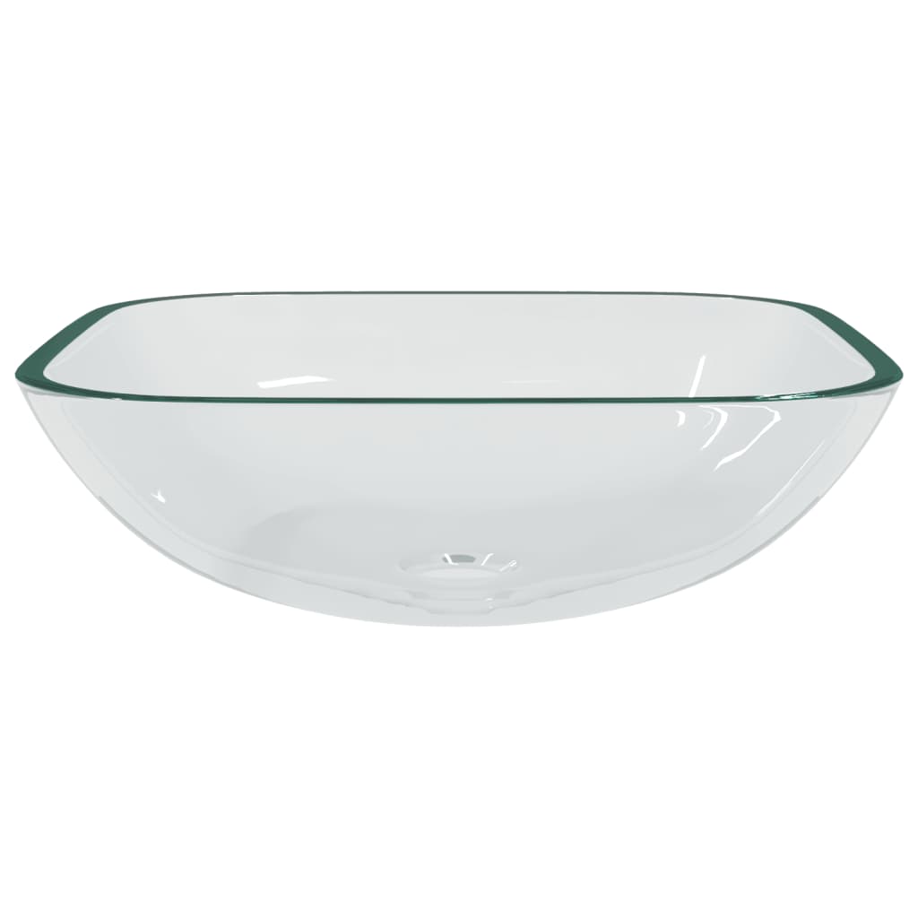 sink, glass, 42 x 42 x 14 cm, transparent