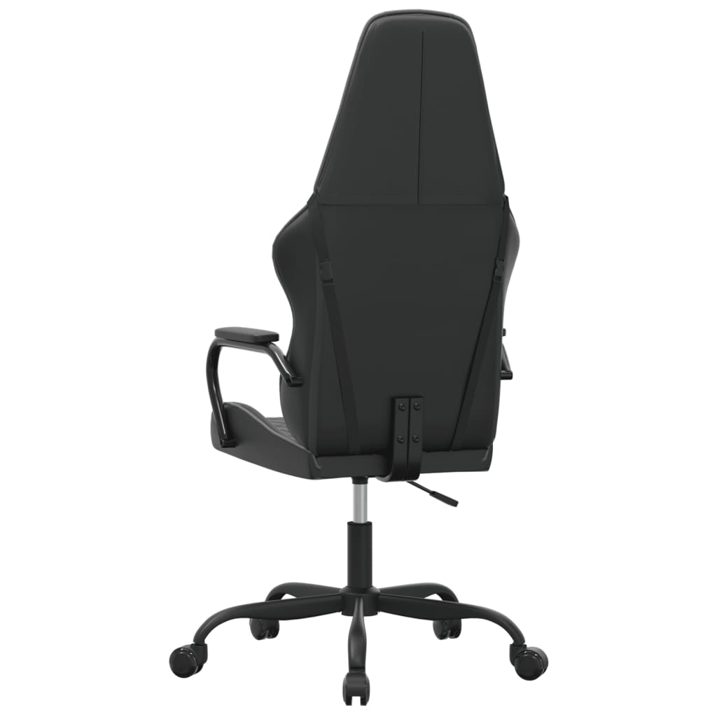 gaming chair with massage, gray and black, faux leather