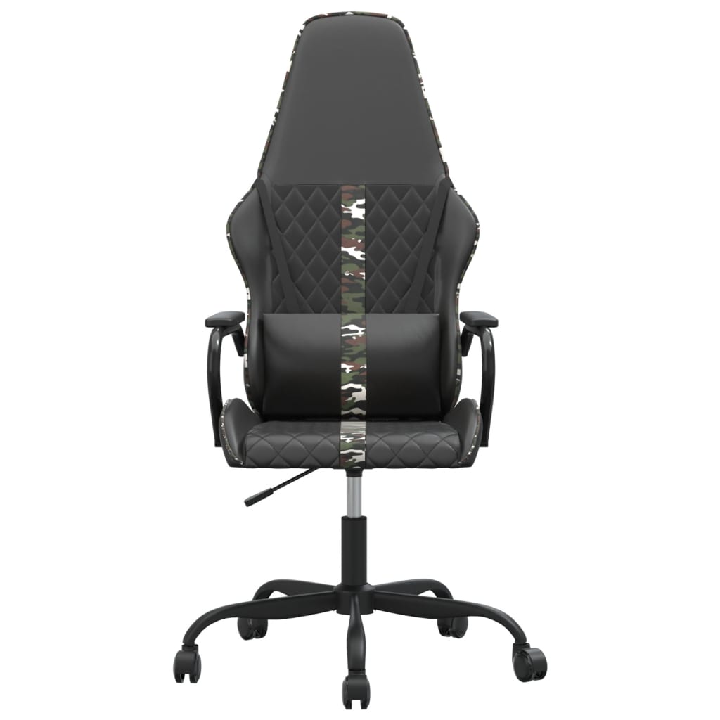 gaming chair with massage, camouflage and black, faux leather