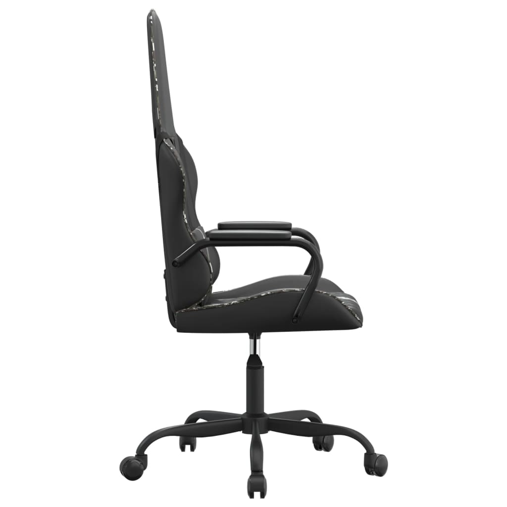 gaming chair with massage, camouflage and black, faux leather