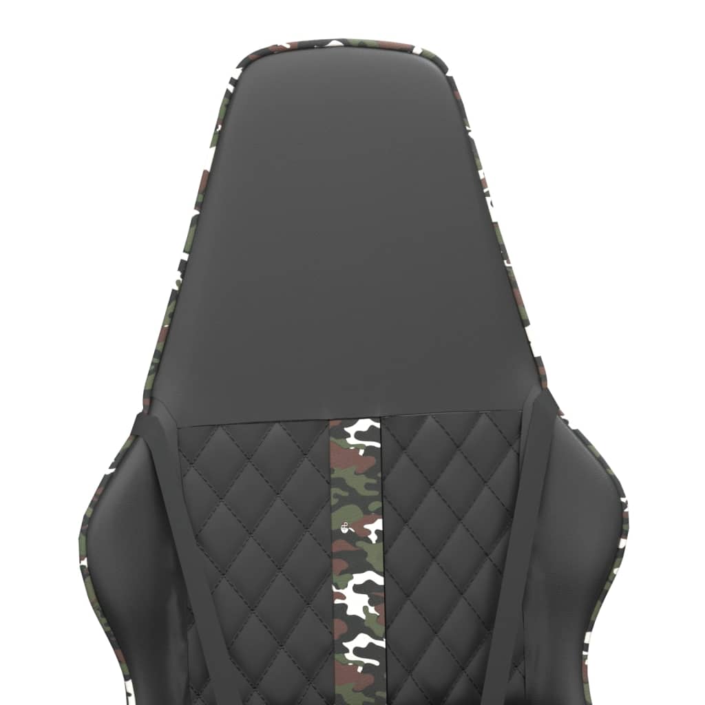 gaming chair with massage, camouflage and black, faux leather