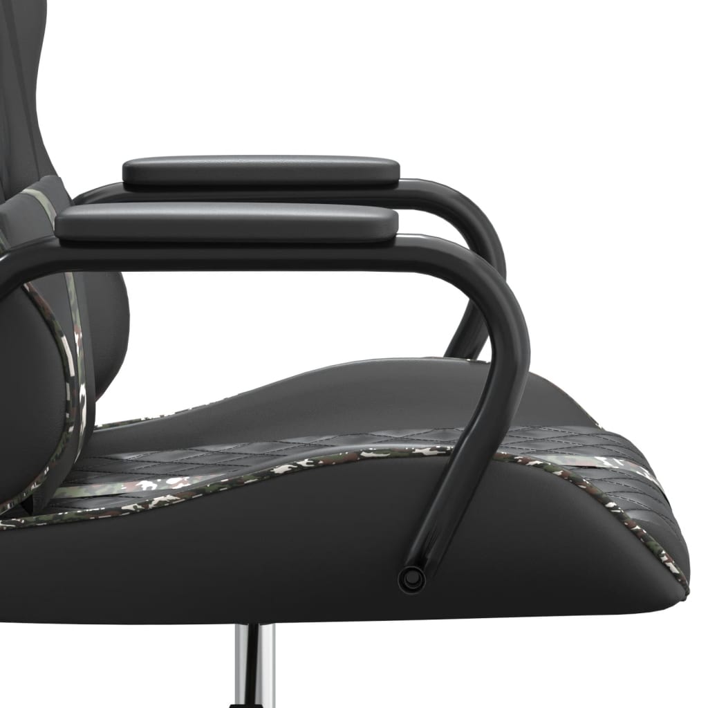 gaming chair with massage, camouflage and black, faux leather