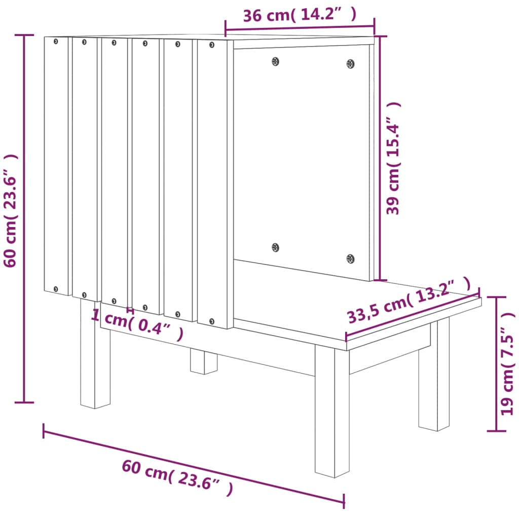 cat house white 60x36x60 cm sturdy pine wood