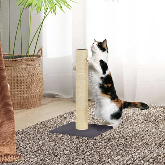 cat scratching post, dark grey, 22 x 22 x 45 cm