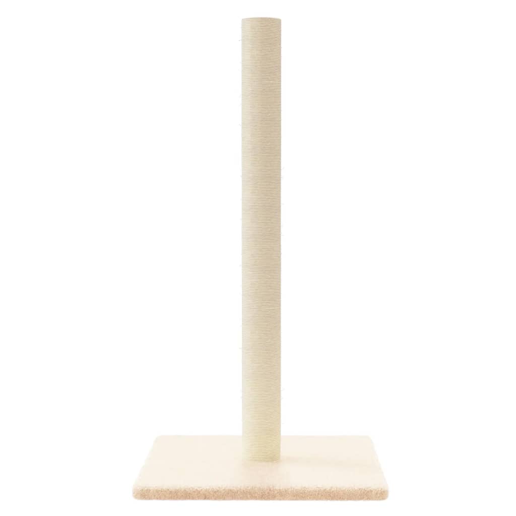 cat scratching post, cream, 35 x 35 x 70 cm