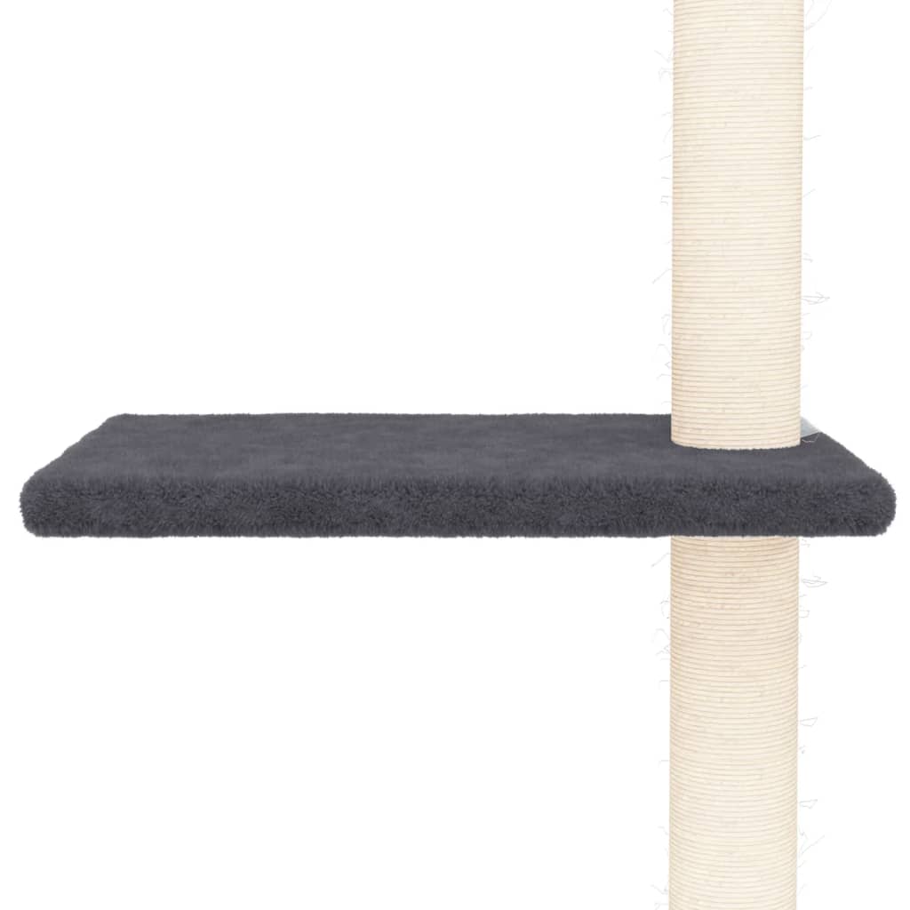 Floor-to-ceiling cat scratching post, dark gray, 267.5–297.5 cm