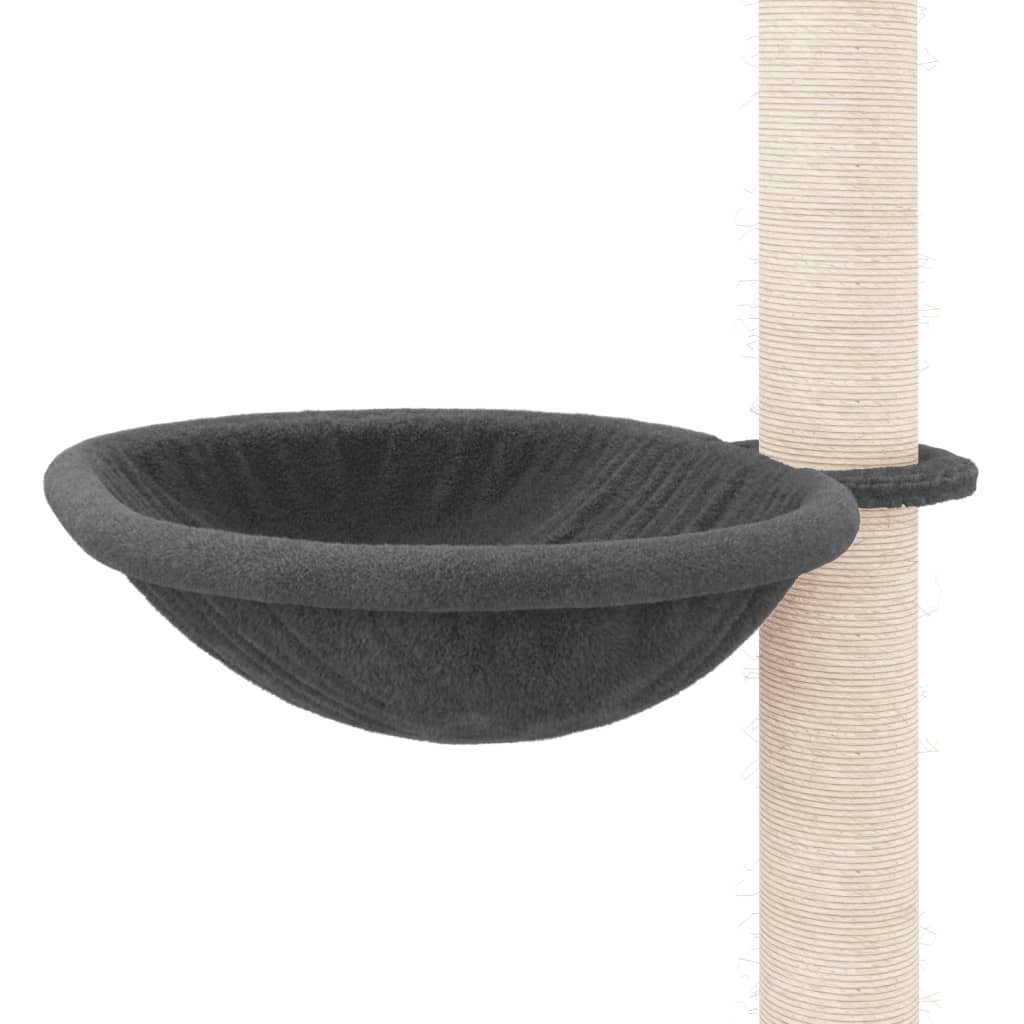 Floor-to-ceiling cat scratching post, dark gray, 263.5–289.5 cm