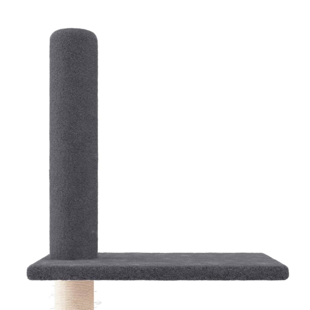 Floor-to-ceiling cat scratching post, dark gray, 250.5–276.5 cm