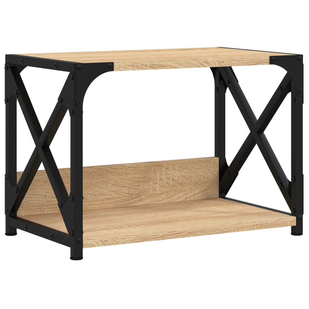 printer stand, 2 levels Sonoma oak 44x26x31.5 cm artificial wood