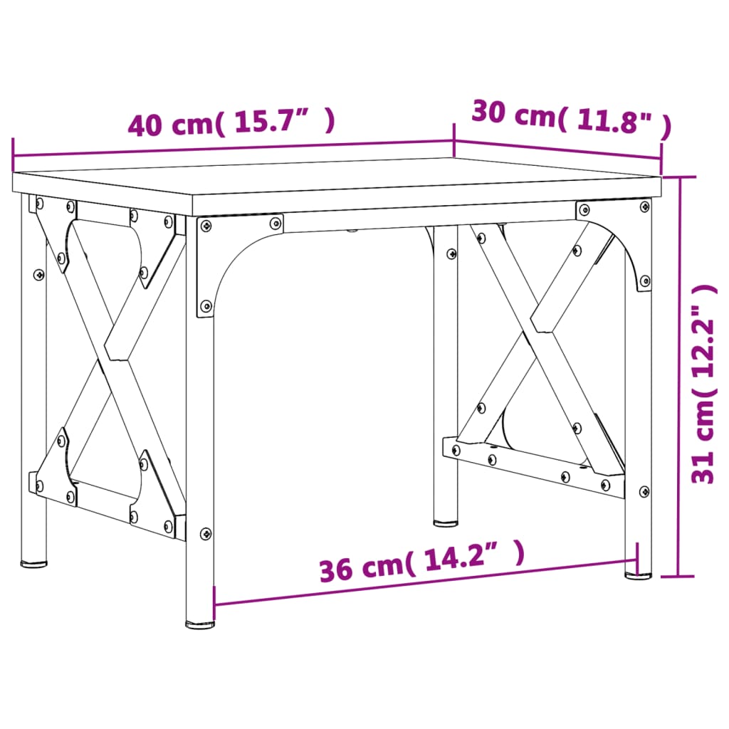 подставка для принтера, дуб Сонома 40x30x31 см искусственное дерево