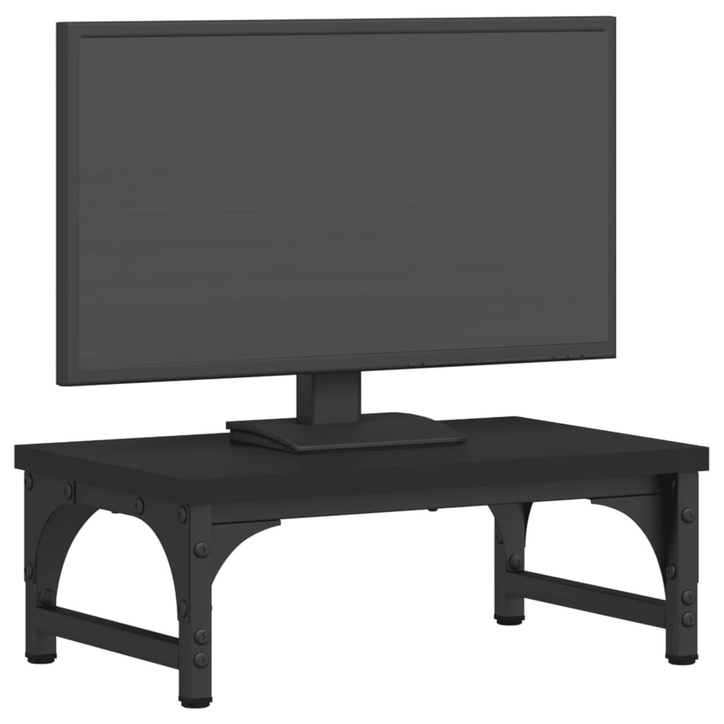 monitor stand, black, 37x23x14 cm, artificial wood