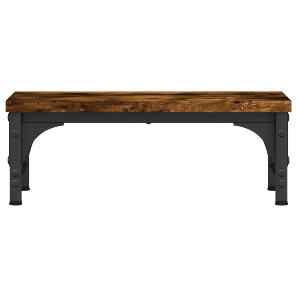 monitor stand, smoked oak, 37x23x14 cm, artificial wood