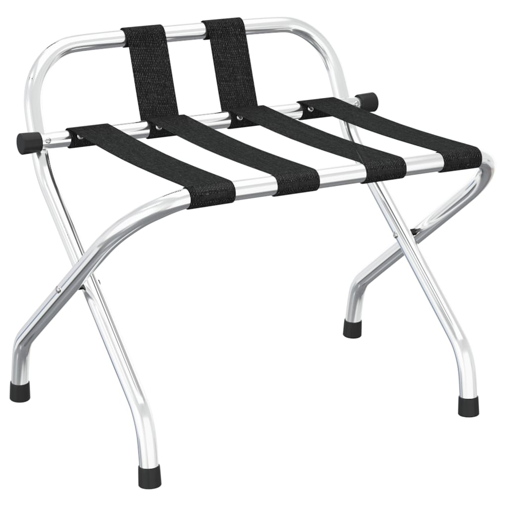 luggage rack with backrest, silver, 56 x 39 x 52cm