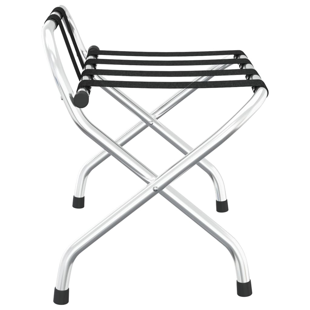 luggage rack with backrest, silver, 56 x 39 x 52cm