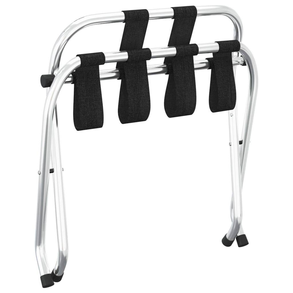 luggage rack with backrest, silver, 56 x 39 x 52cm