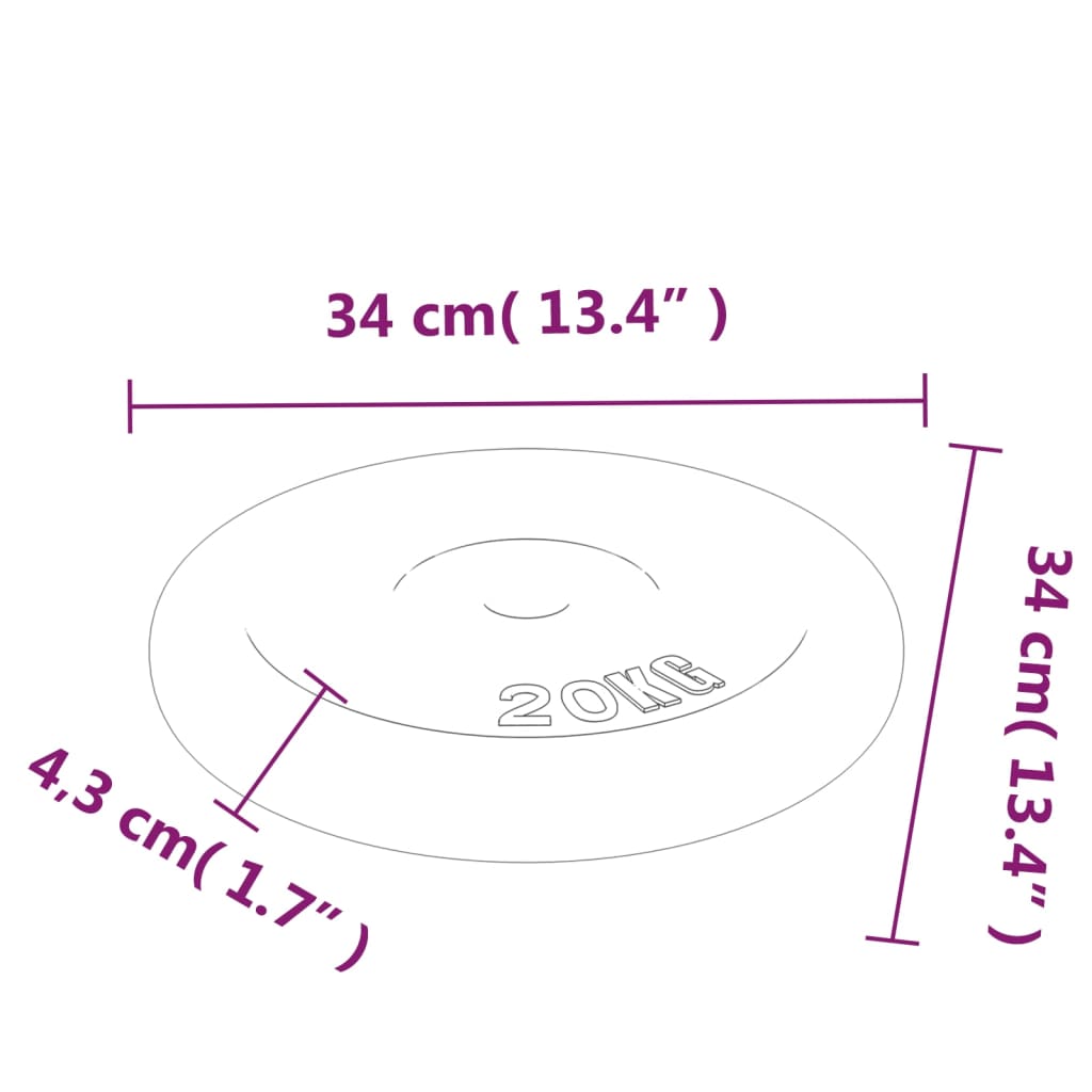 kaaluplaat, 40 kg, malm